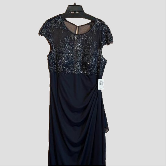 XSCAPE Navy Floor Length  Evening Gown
NWT (Firm Price) - Picture 2 of 12
